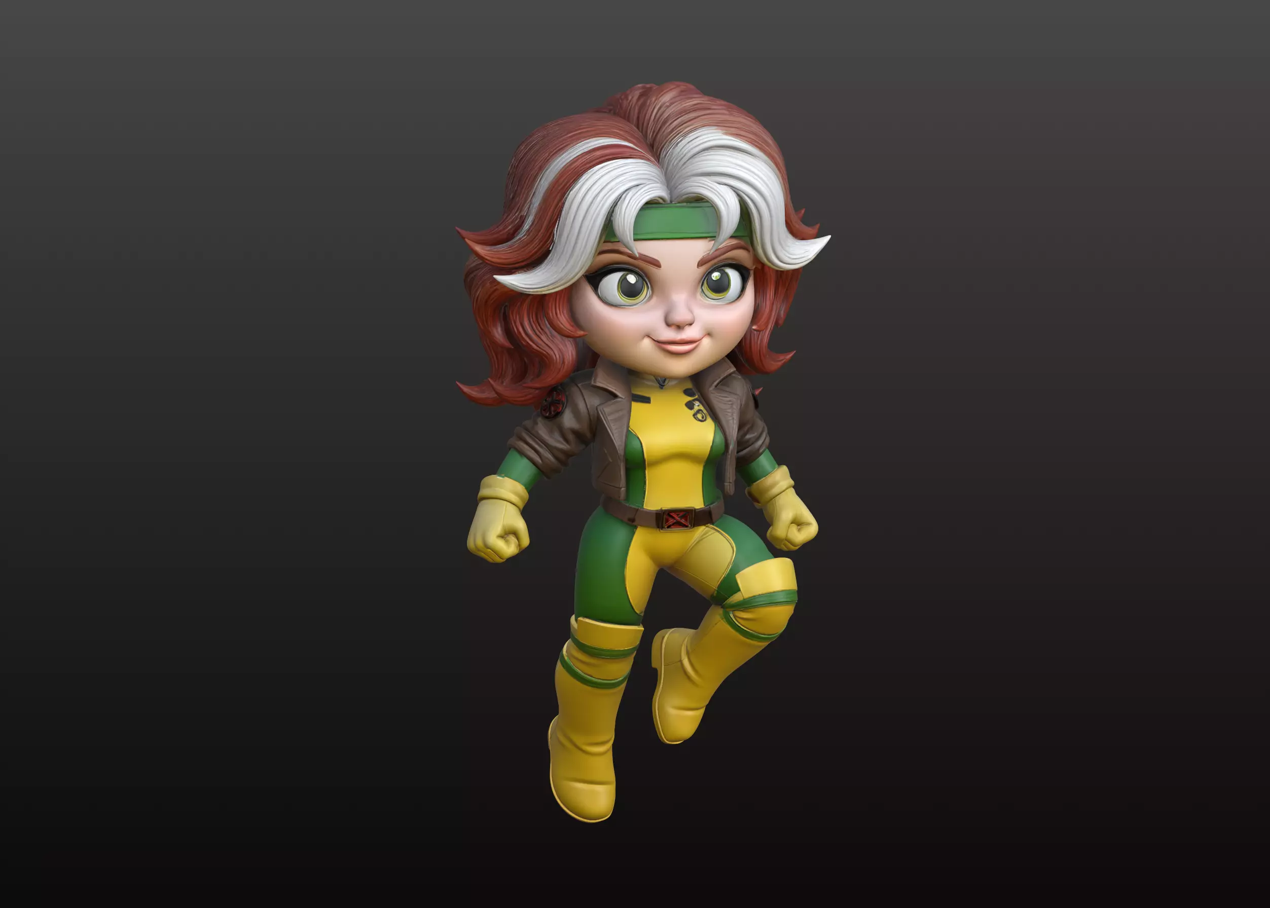 Chibi Superhero Figurine Stylized Comic Inspired Collectible 3D print model