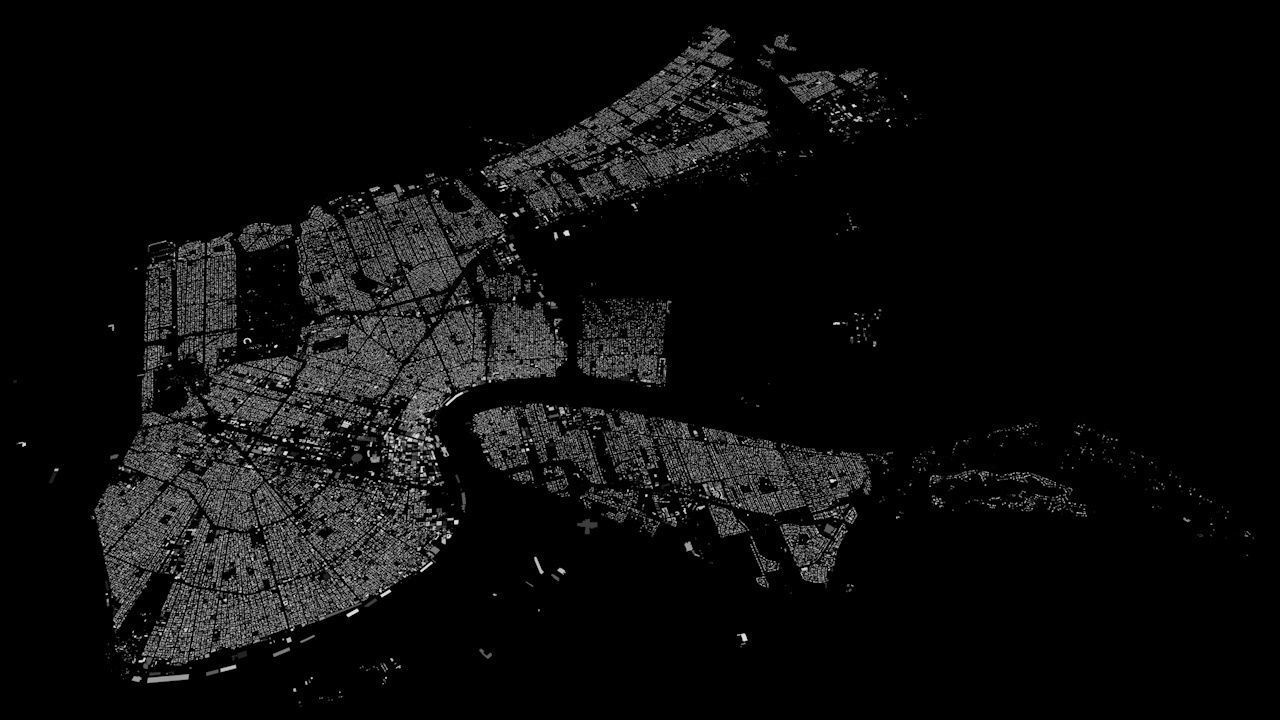 New Orleans Downtown Streets and Buildings 3D model_4