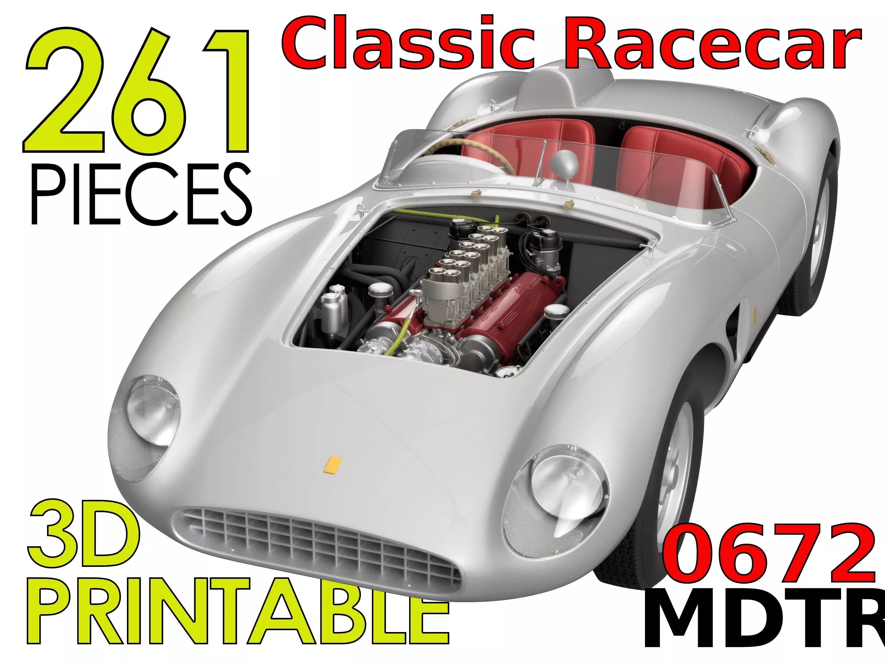 Scale Assembly Kit Classic Race Car 2 3D print model