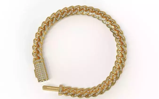  Miami Cuban 6mm bracelet or necklace Gemstone set version