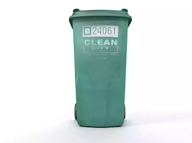 Used Trash Can Free 3D model