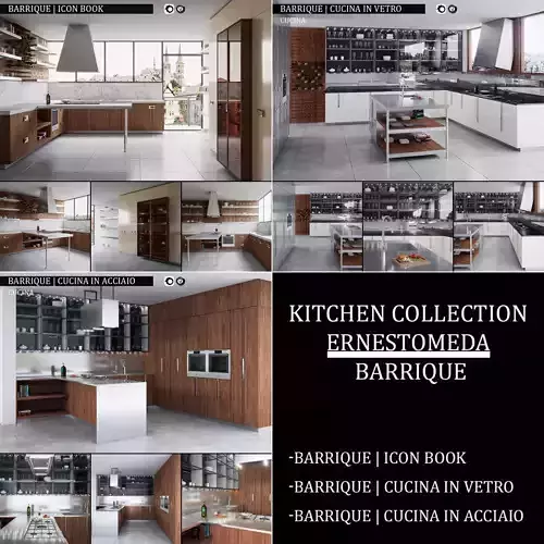 Kitchen collection Ernestomeda Barrique 3D model