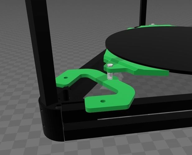 Manual bed leveling system  Free 3D print model
