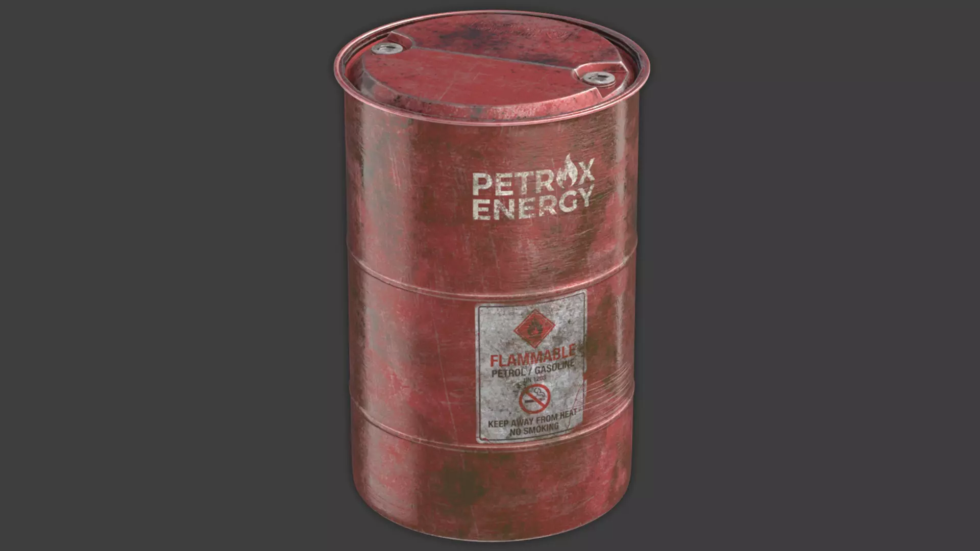 Industrial Oil Barrel 3D model