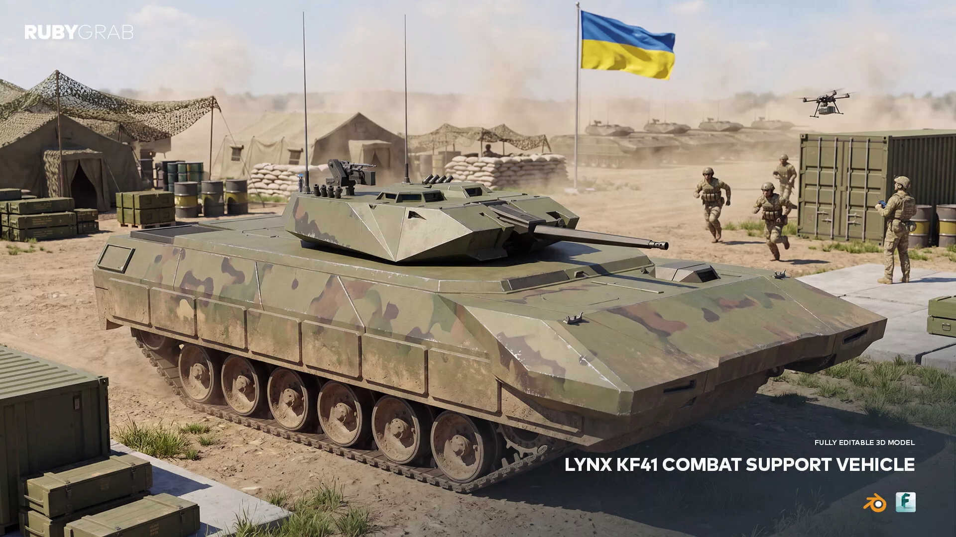 Lynx KF41 Combat Support Vehicle 3D model