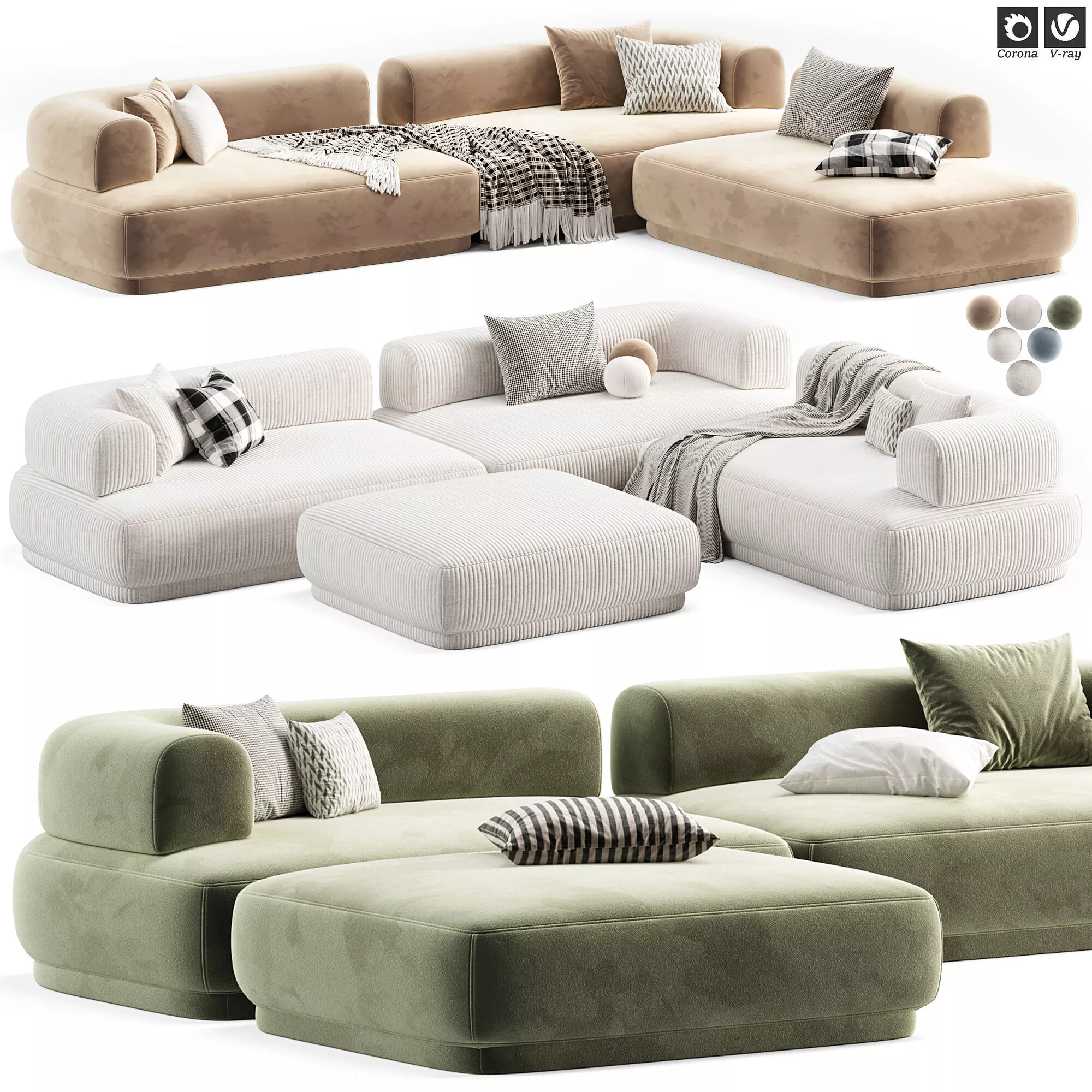 BUMPER Sectional Sofa 3D model