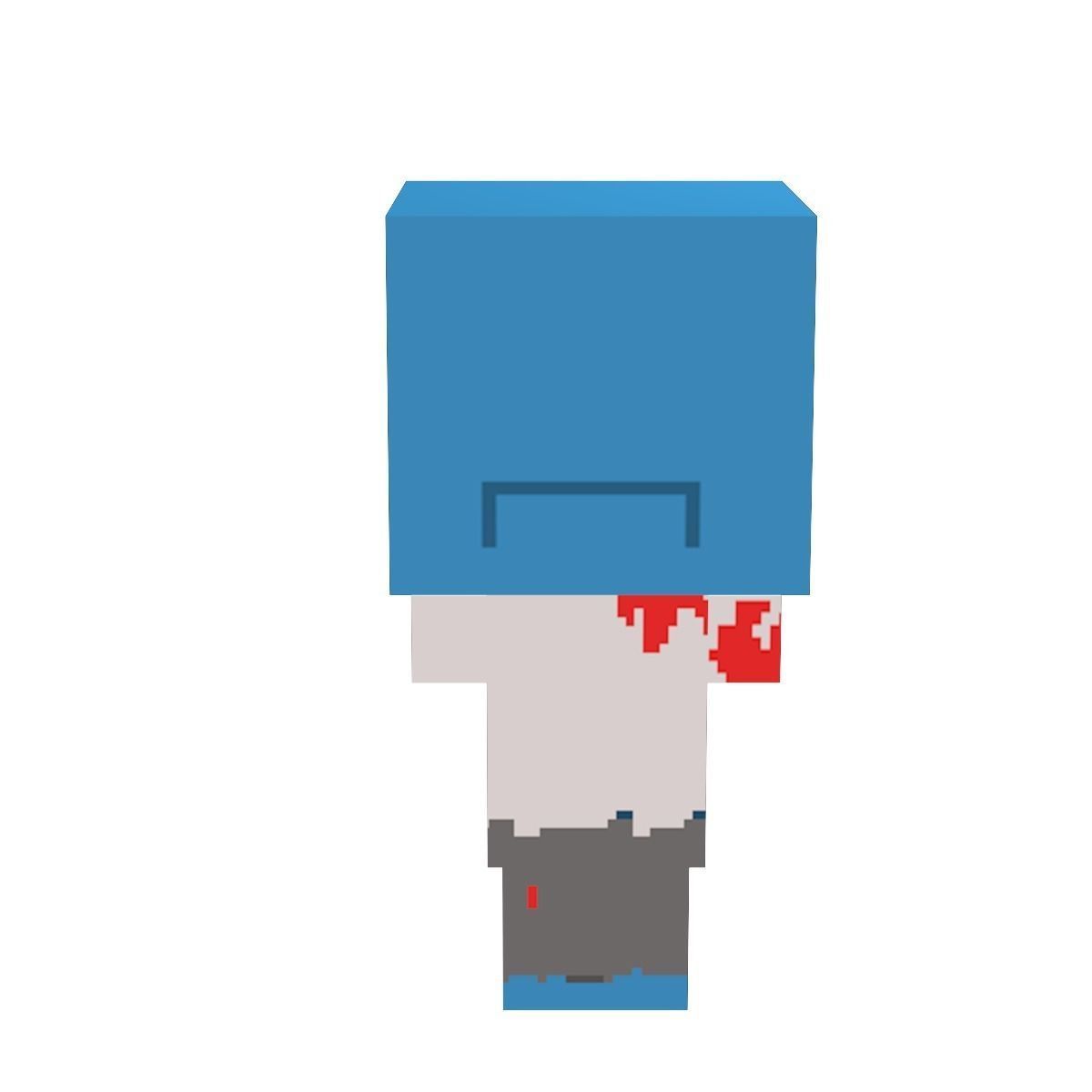 Block Zombies Game Ready Low-poly 3D model_5