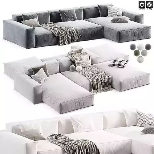 MODO Corner Sofa By Beds 3D model 5