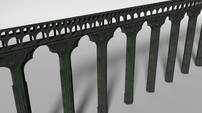 Aqueduct Section Low-poly 3D model