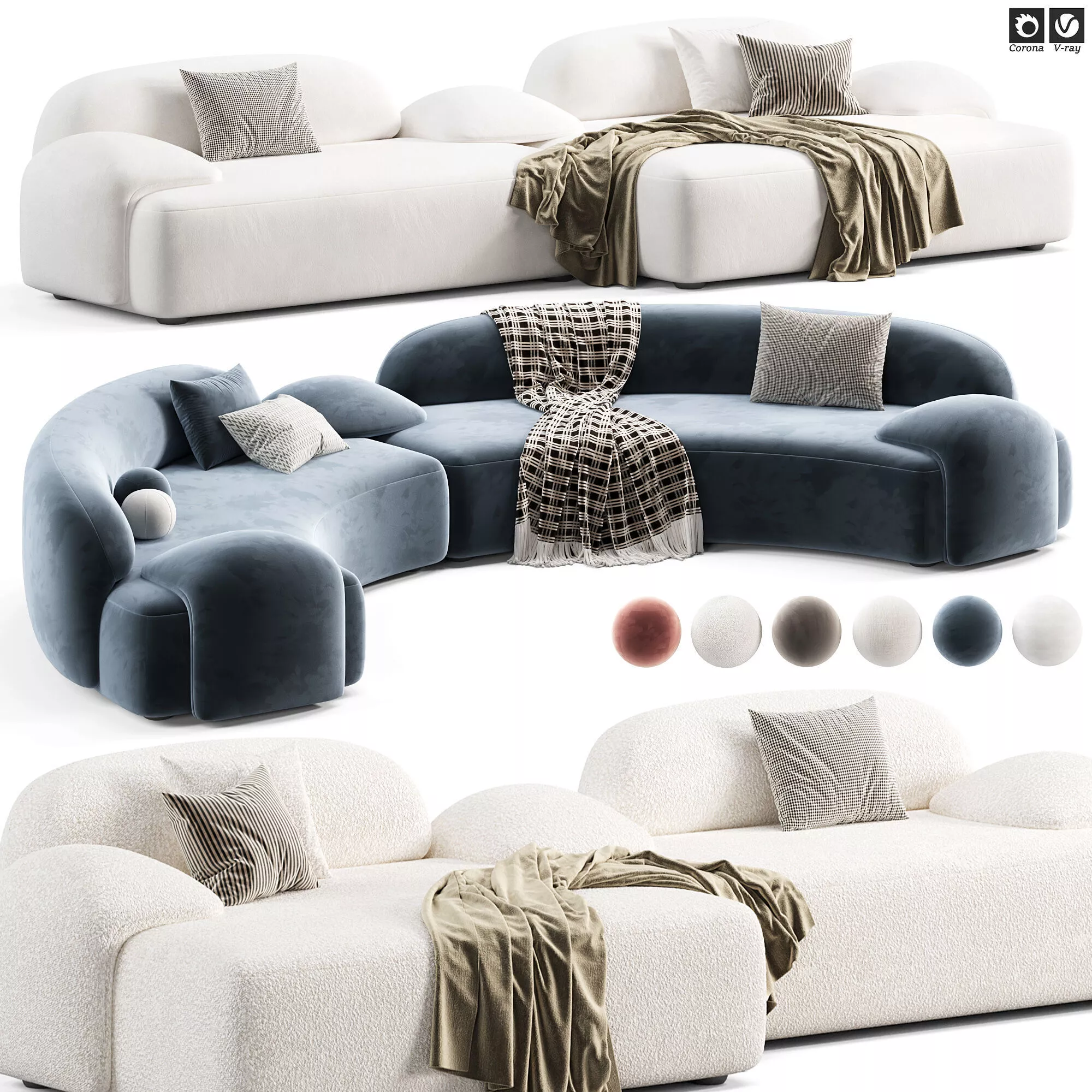 Paolo Castelli Ama Modular Sofa 3D model