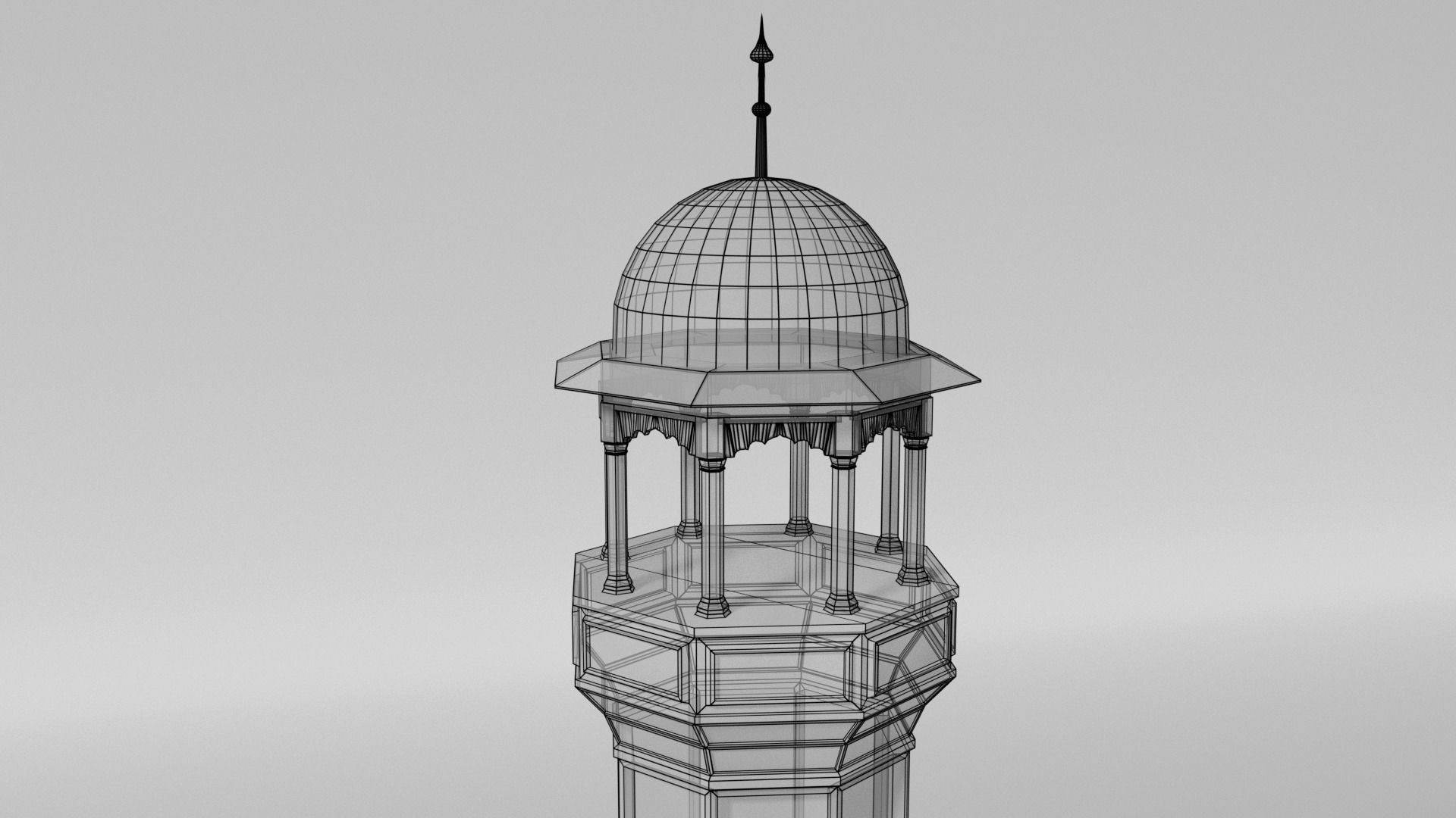 Minaret islamic - islamic Low-poly 3D model_9