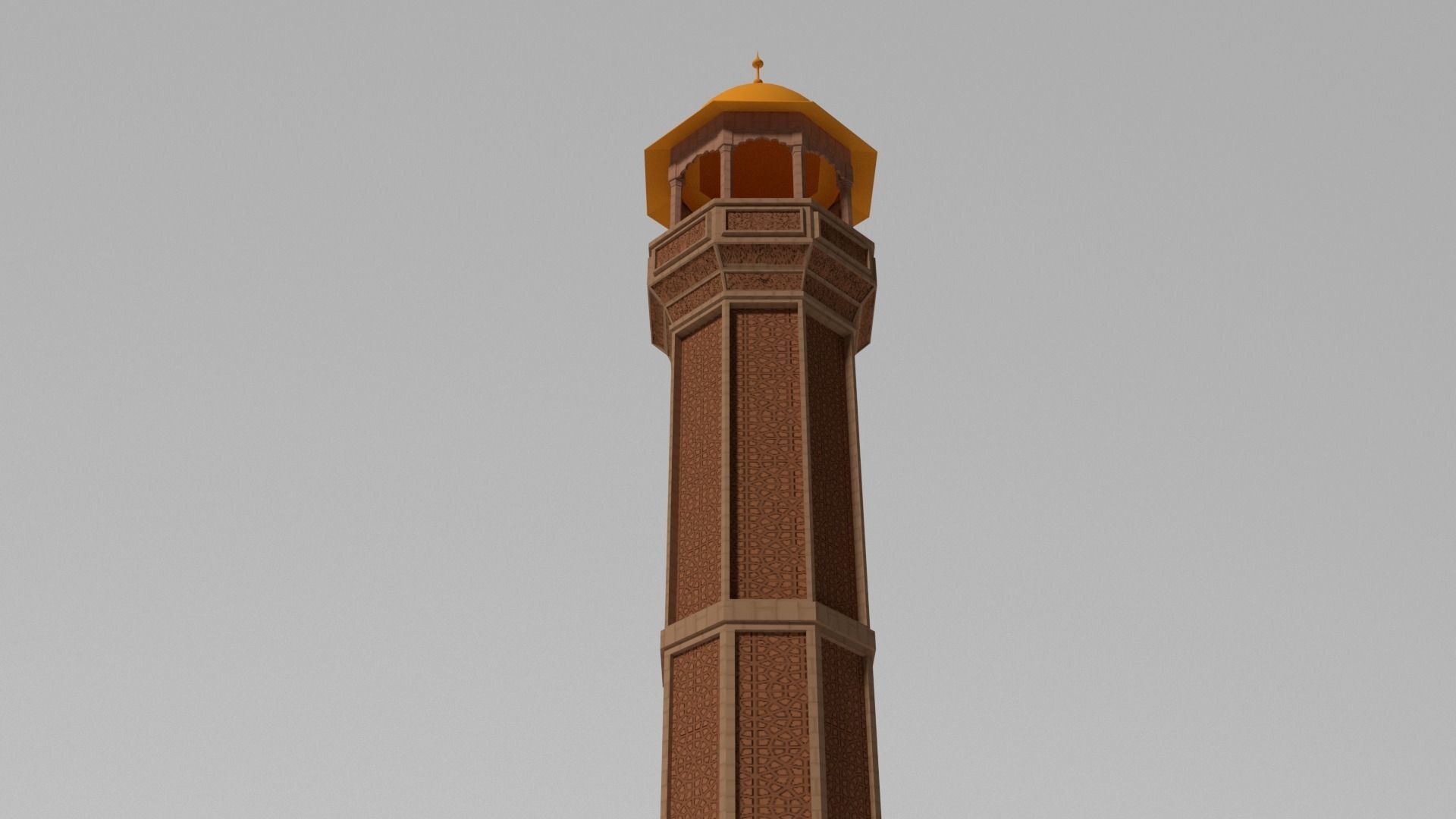 Minaret islamic - islamic Low-poly 3D model_2
