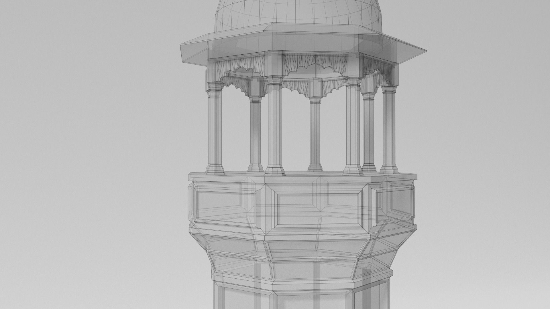 Minaret islamic - islamic Low-poly 3D model_12