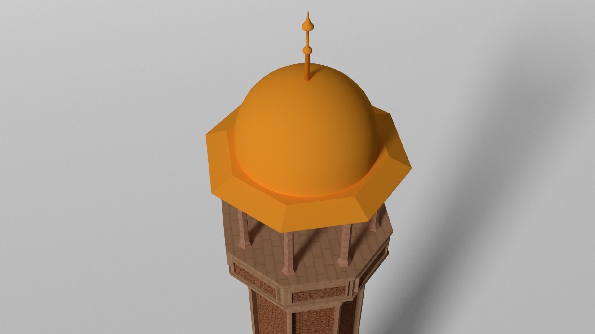 Minaret islamic - islamic Low-poly 3D model_4