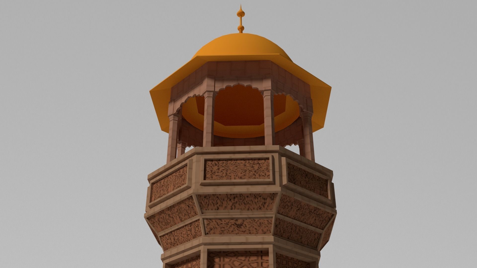 Minaret islamic - islamic Low-poly 3D model_5
