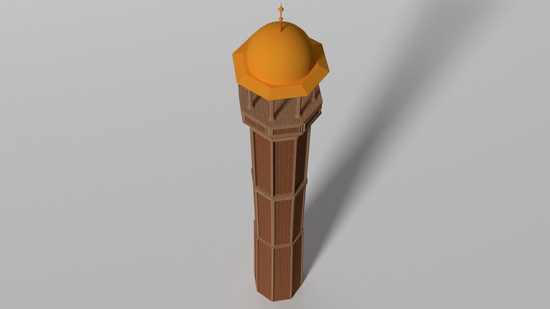 Minaret islamic - islamic Low-poly 3D model_3