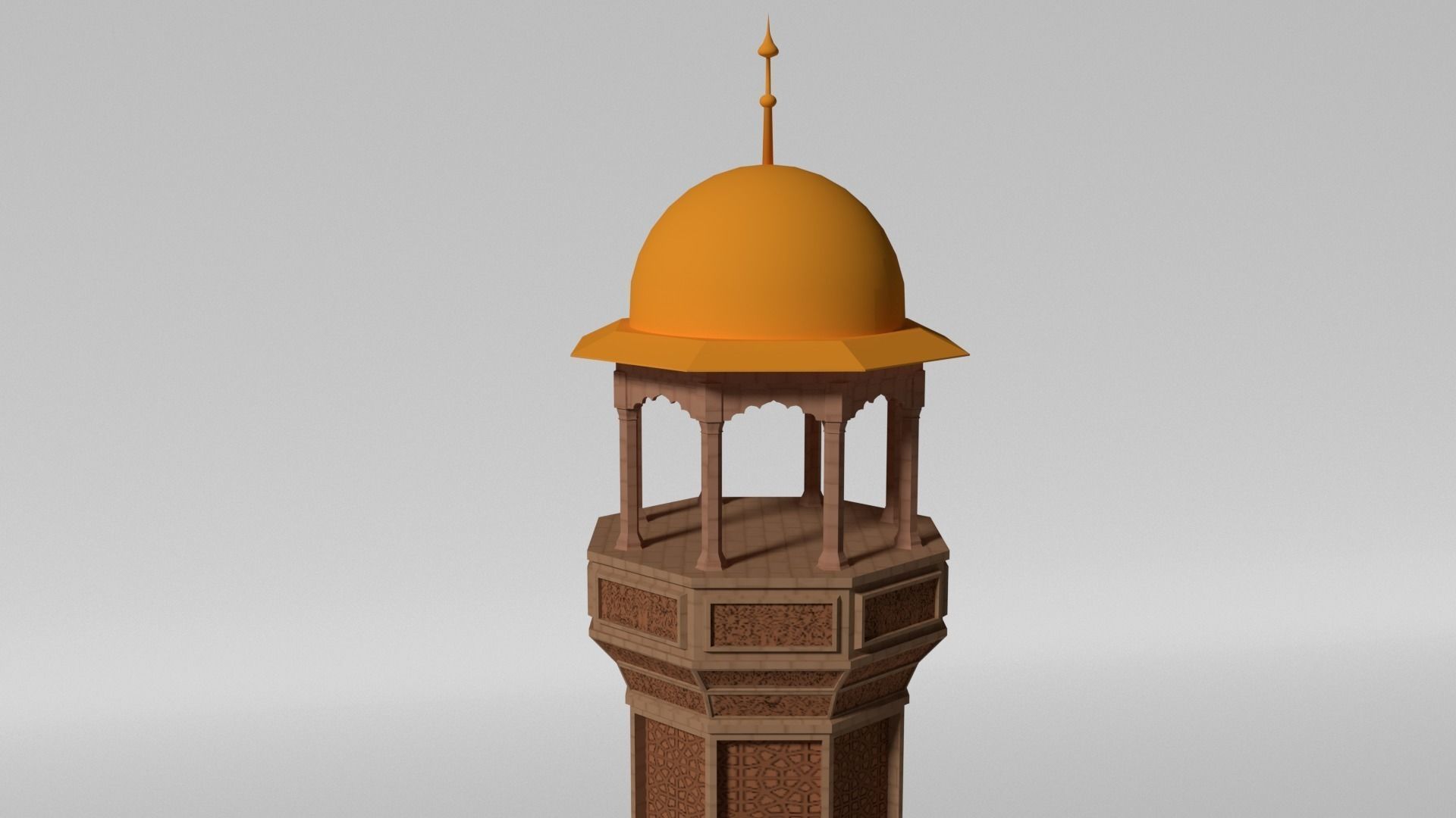 Minaret islamic - islamic Low-poly 3D model_1