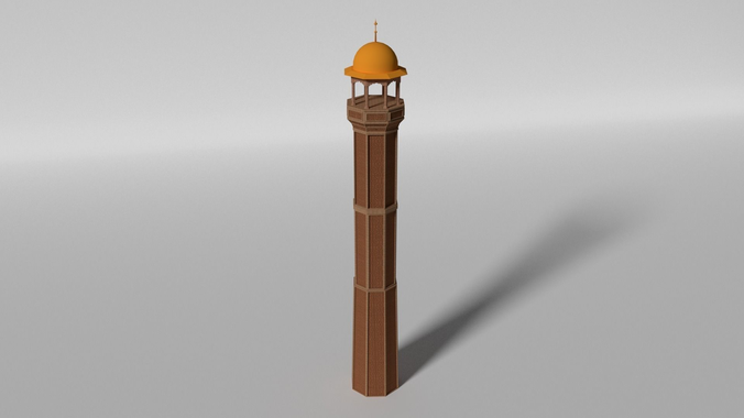 Minaret islamic - islamic Low-poly 3D model