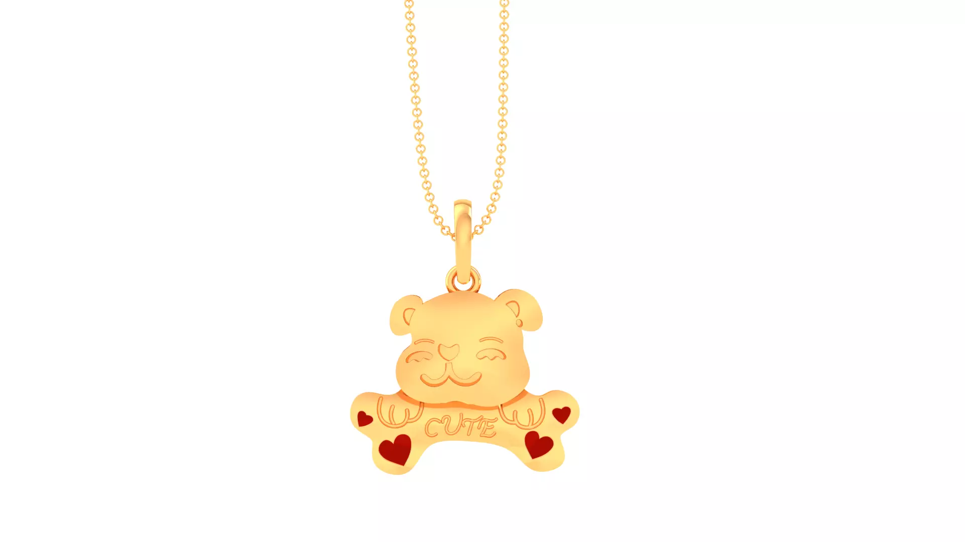 SILVER AND GOLD KIDS PENDANT 3D print model