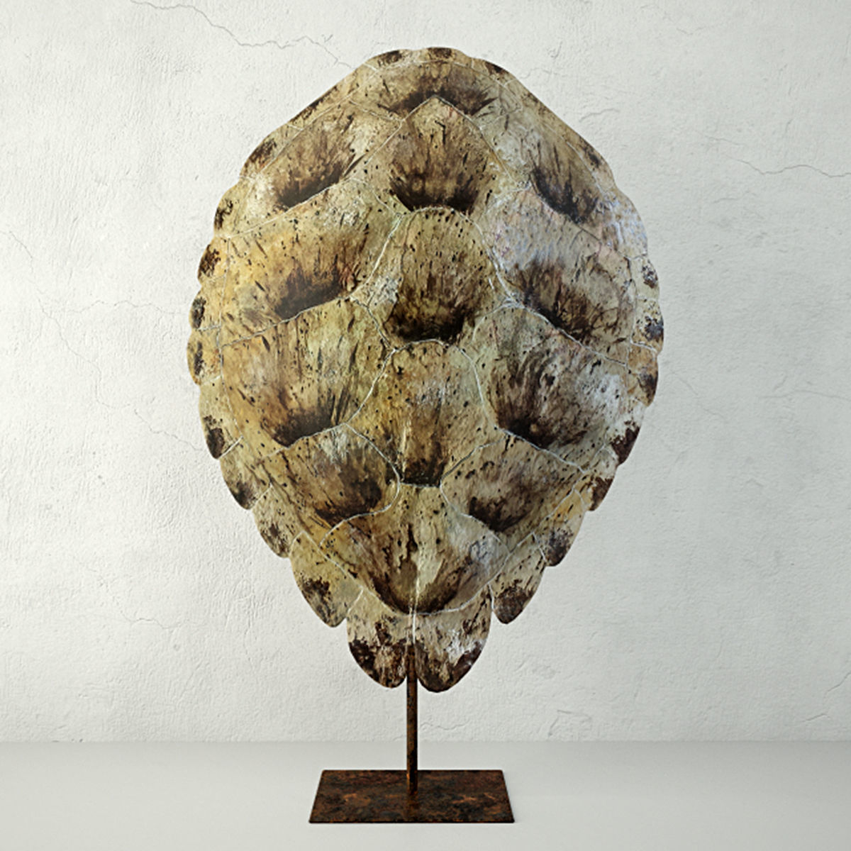 Faux Turtle Shell Sculpture 2 3D model_3