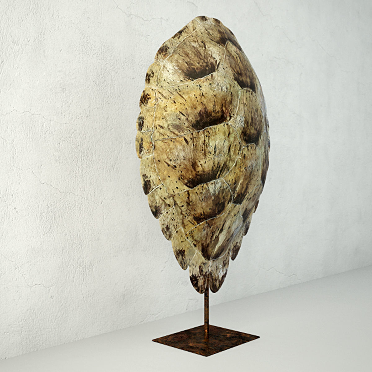 Faux Turtle Shell Sculpture 2 3D model_1