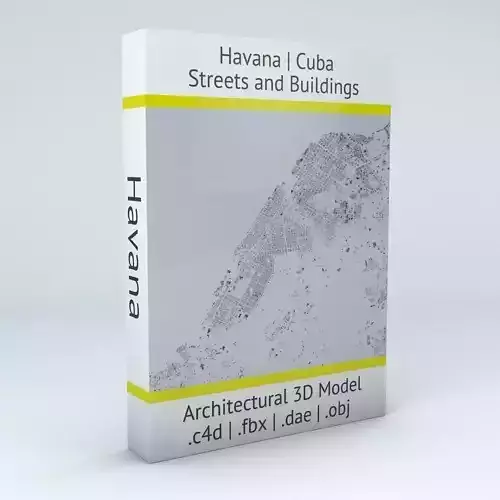 Havana Streets and Buildings 3D model