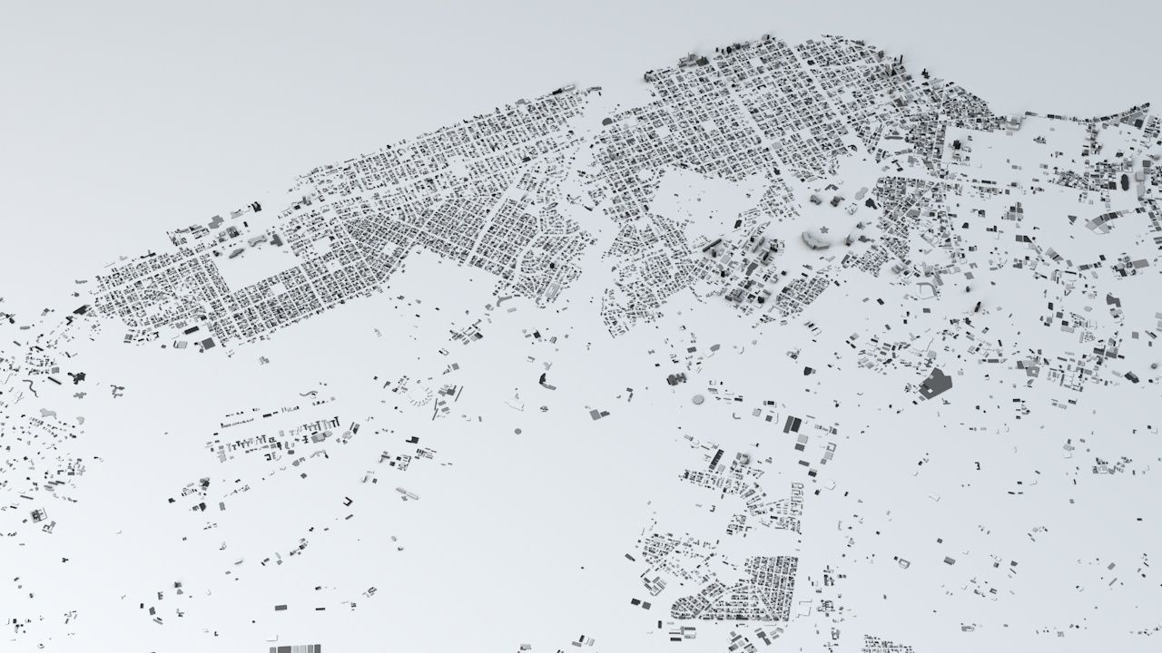 Havana Streets and Buildings 3D model_1
