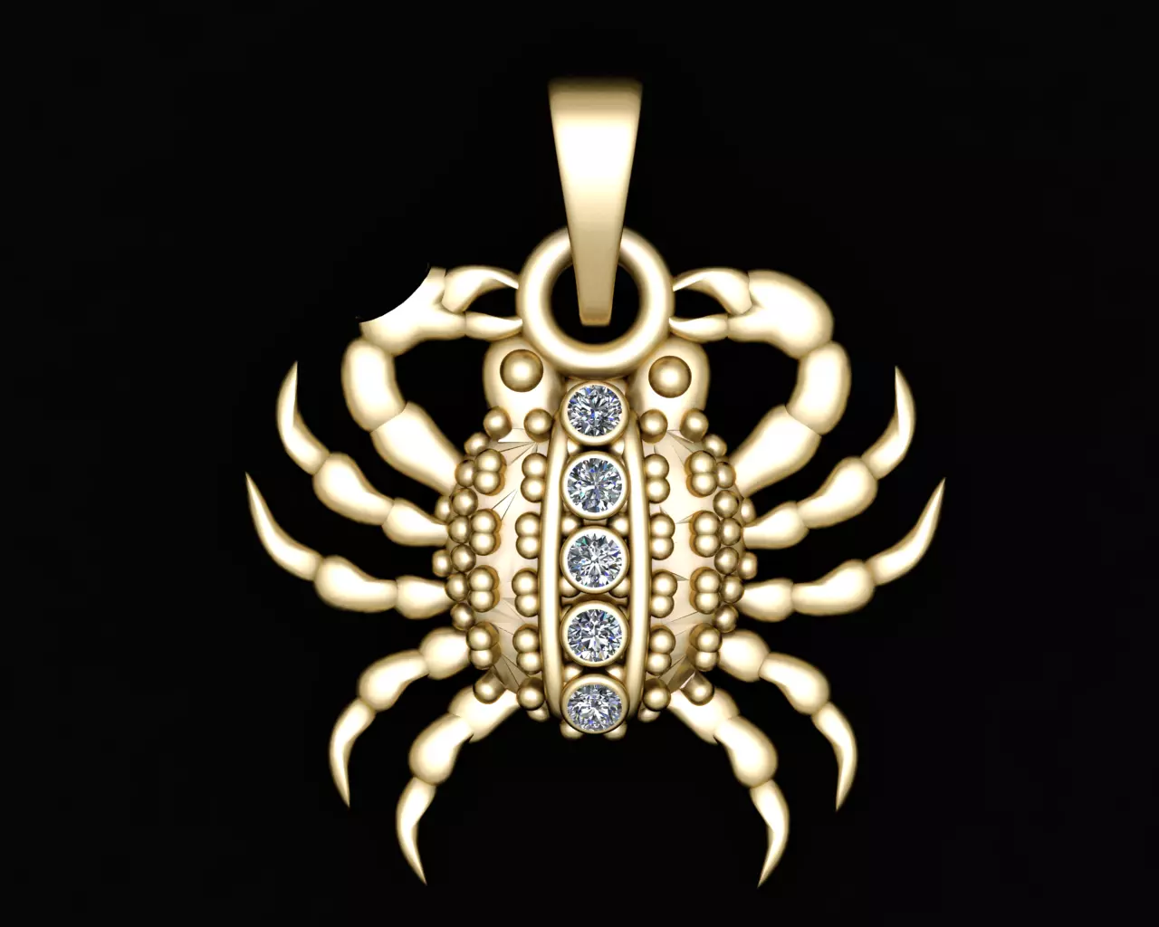 Iced Out Cartoon Dog 3D Jewelry Model Star Motif Chibi Pendant 3D print model