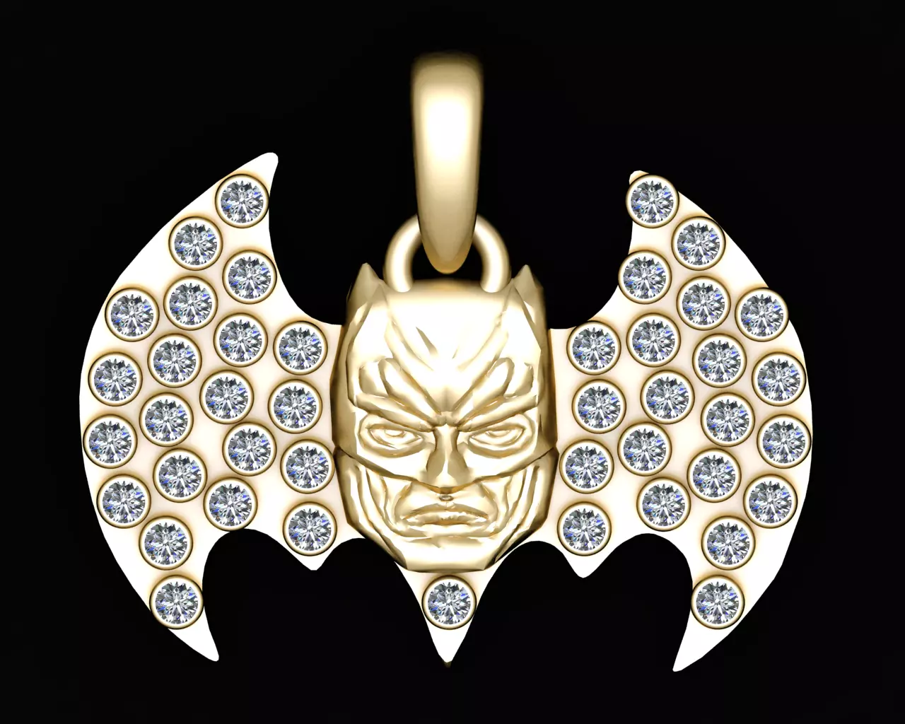 Iced Out Cartoon Dog 3D Jewelry Model Star Motif Chibi Pendant 3D print model