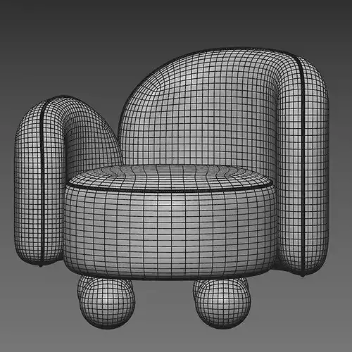 Elentra Armchair Kids 3D model 4