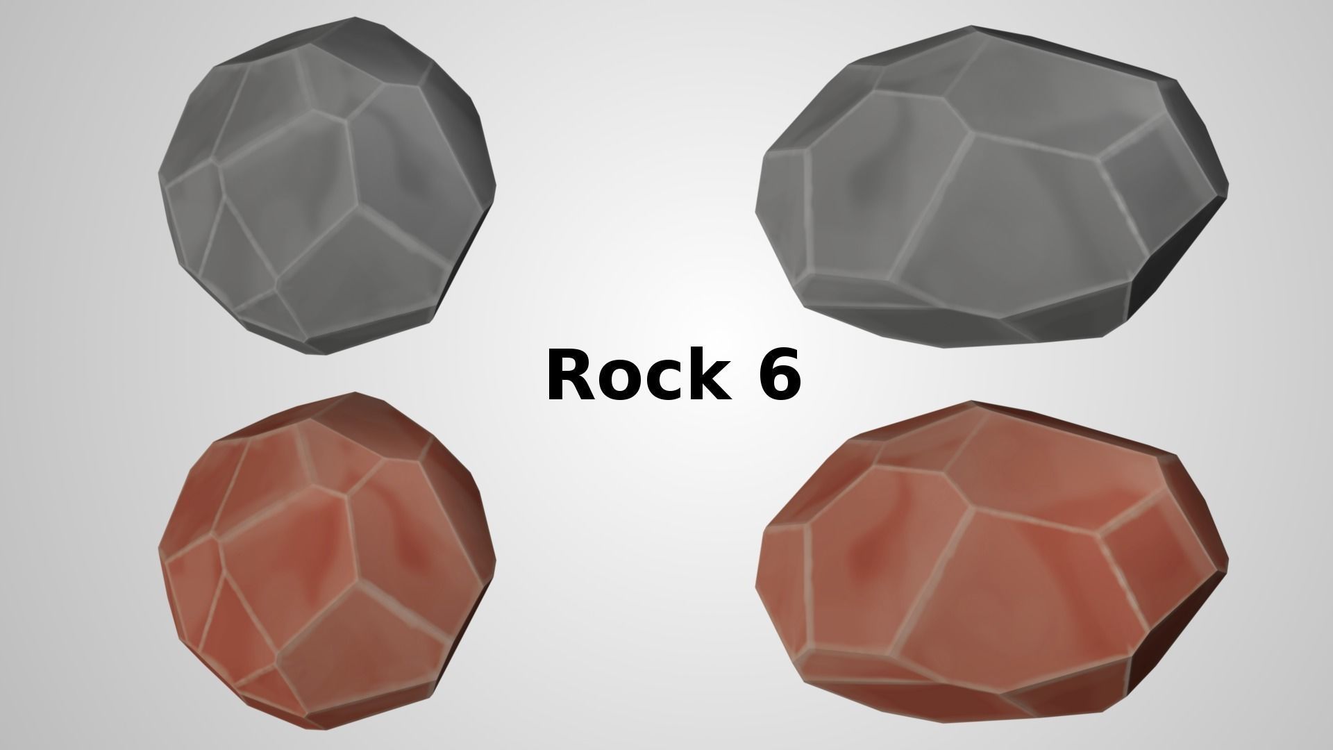 Low Poly Rocks set of Low-poly 3D model_7