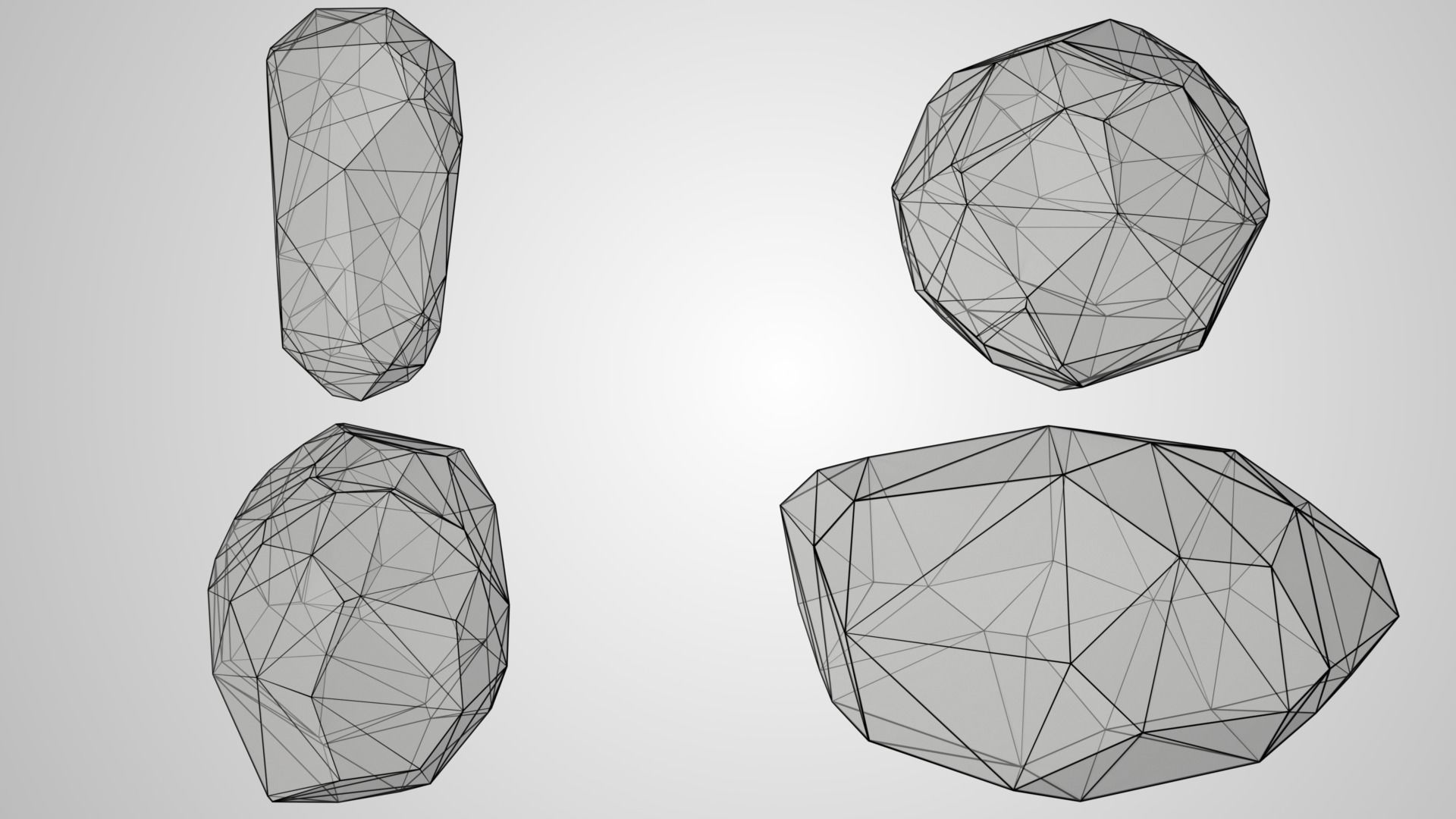 Low Poly Rocks set of Low-poly 3D model_11