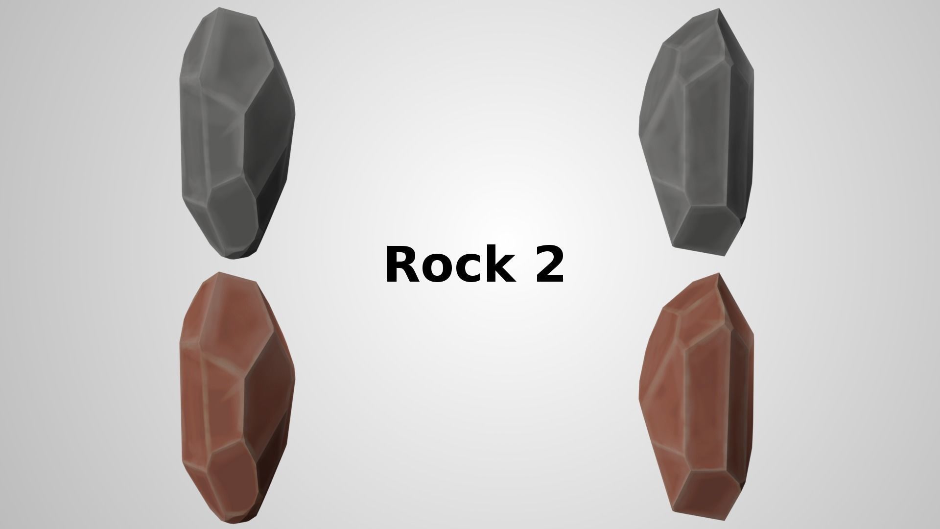 Low Poly Rocks set of Low-poly 3D model_3
