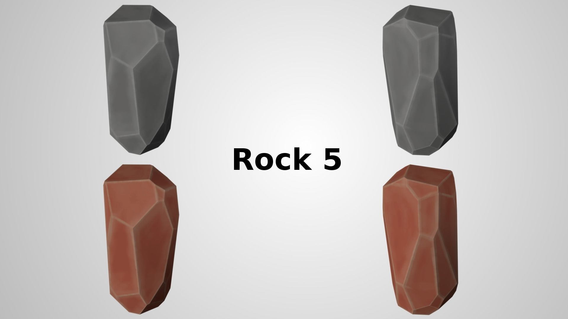 Low Poly Rocks set of Low-poly 3D model_6
