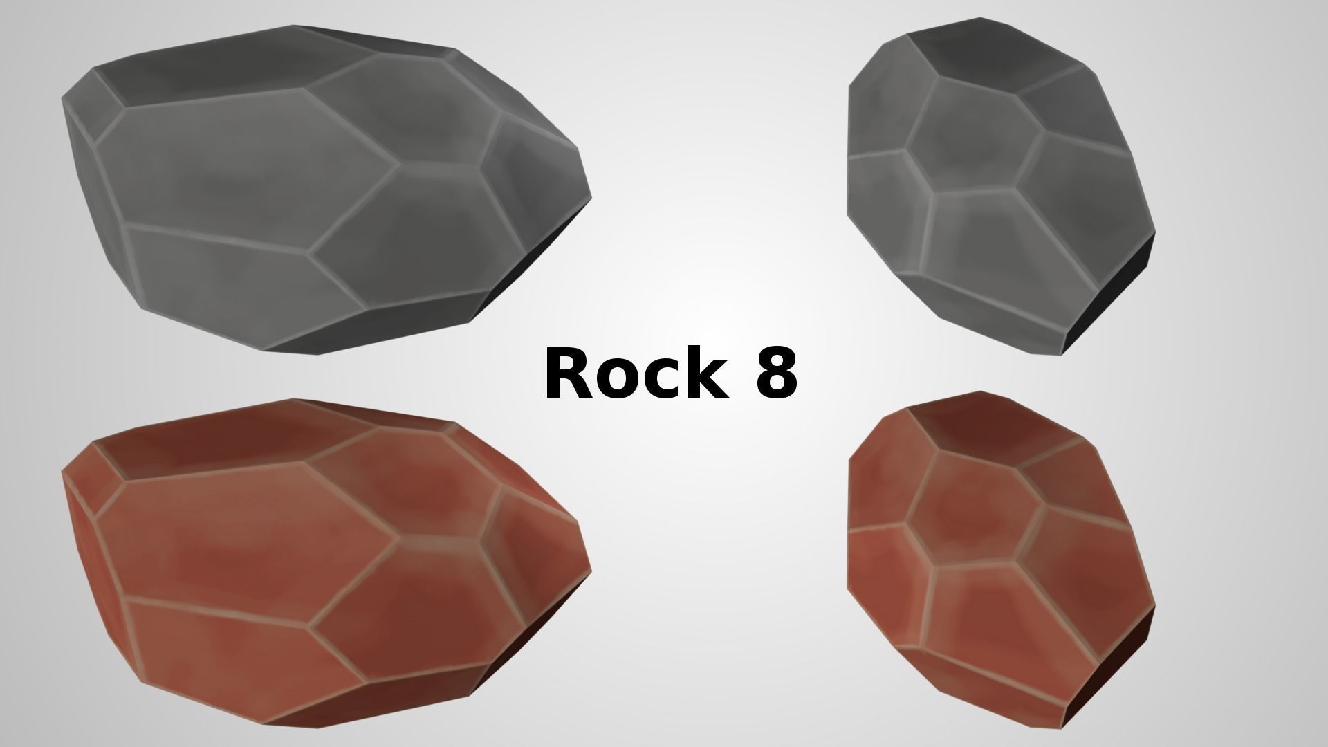 Low Poly Rocks set of Low-poly 3D model_9