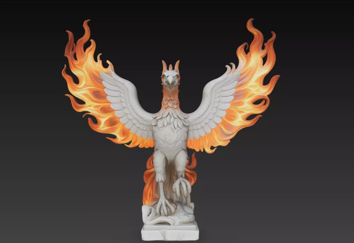 Solarflare Phoenix Firebird Statue STL Print Model 3D print model