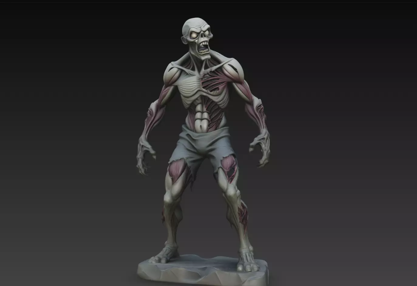 Rotfang Undead Zombie Horror Creature Statue STL Print Model 3D print model