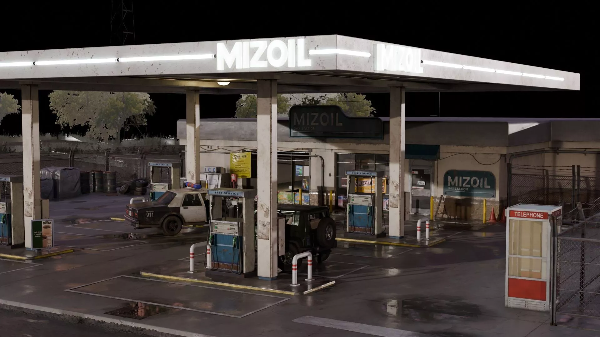 Resident Evil - Mizoil Gas Station 3D model