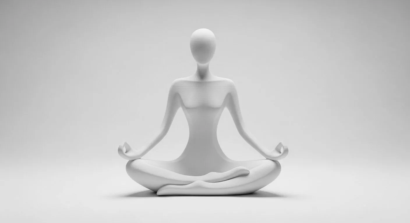 Yoga Pose Health Day Sculpture 3D print model