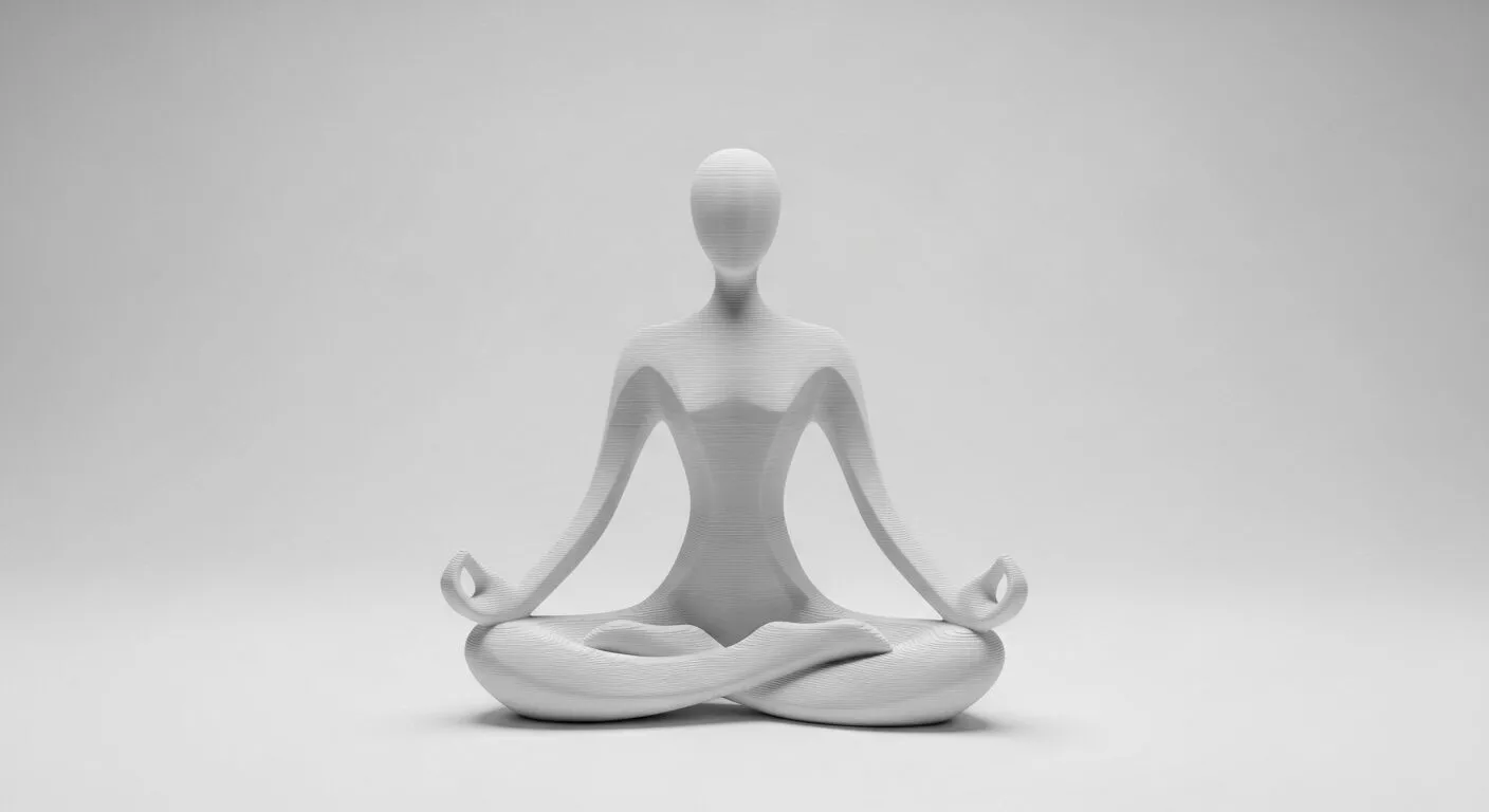 Yoga Pose Health Day Sculpture 3D print model