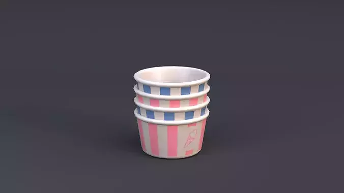 Ice Cream Props Pack Low-poly 3D model 4