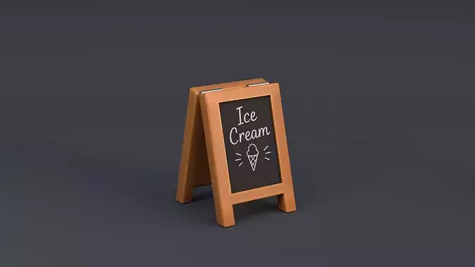 Ice Cream Props Pack Low-poly 3D model 7