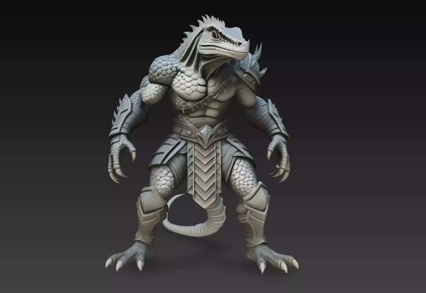 Ridgeback Saurian Gladiator Warrior STL Print Model 3D print model