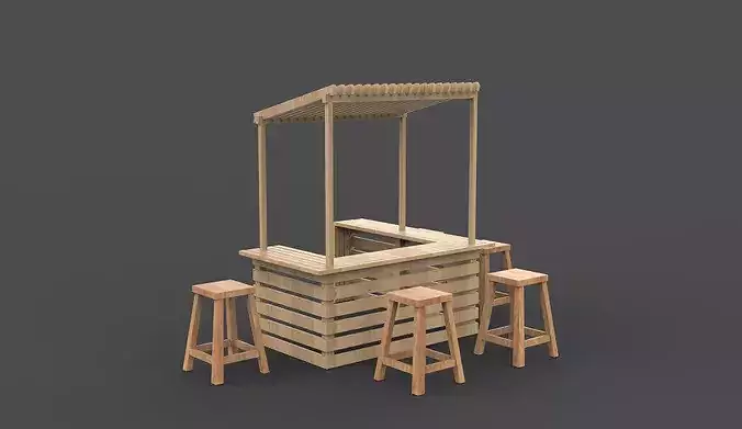 Pallet bar 02  3D model 3