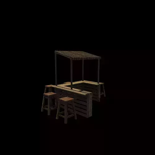 Pallet bar 02  3D model 6