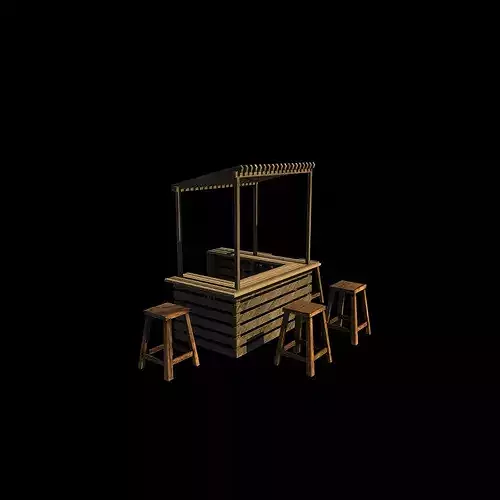Pallet bar 02  3D model 7