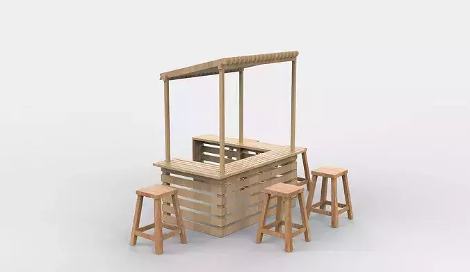 Pallet bar 02 3D model