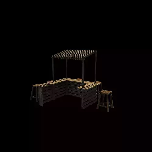 Pallet bar 02  3D model 5