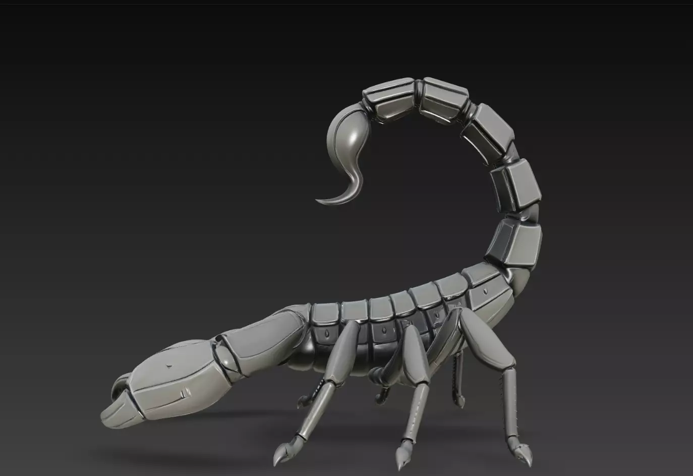 Steelhook Mechanical Scorpion Beast STL Print Model 3D print model