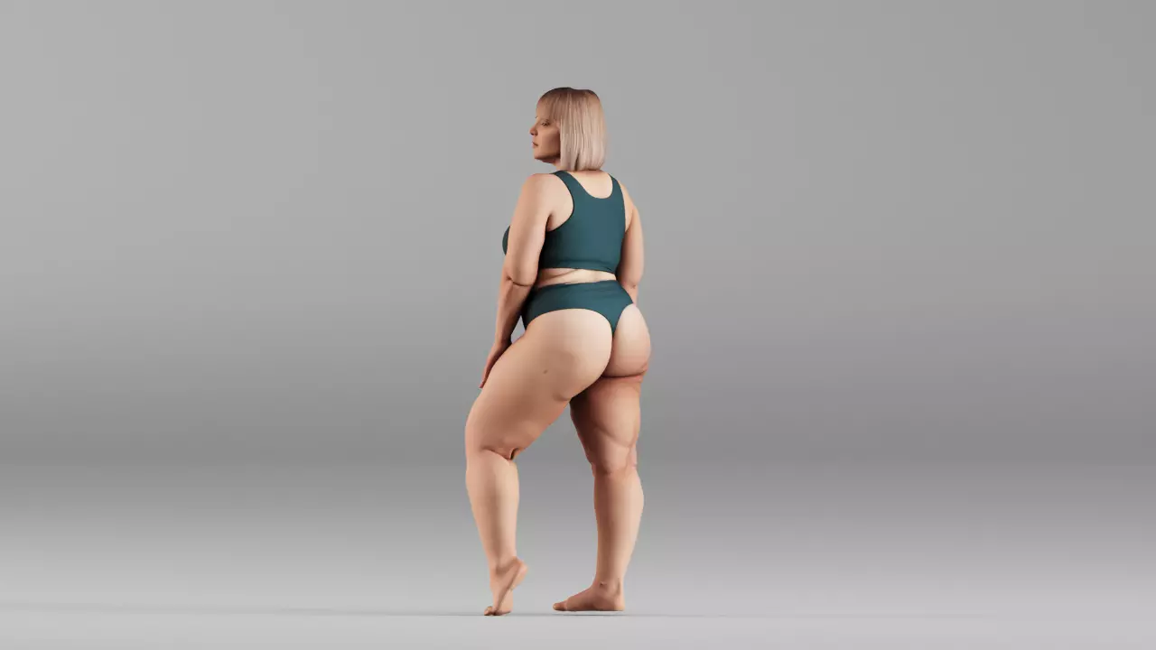 S00116 Plus Size Female Character 3D Model 3D model